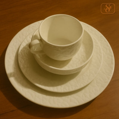 White Cup Saucer