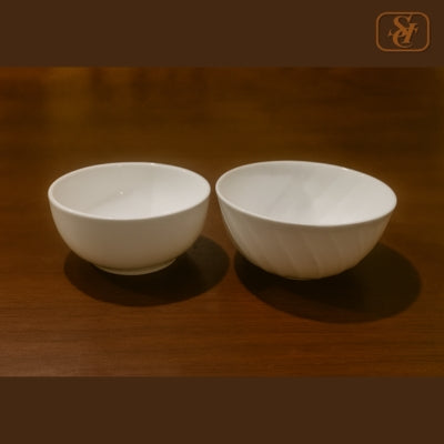 Two White Bowl