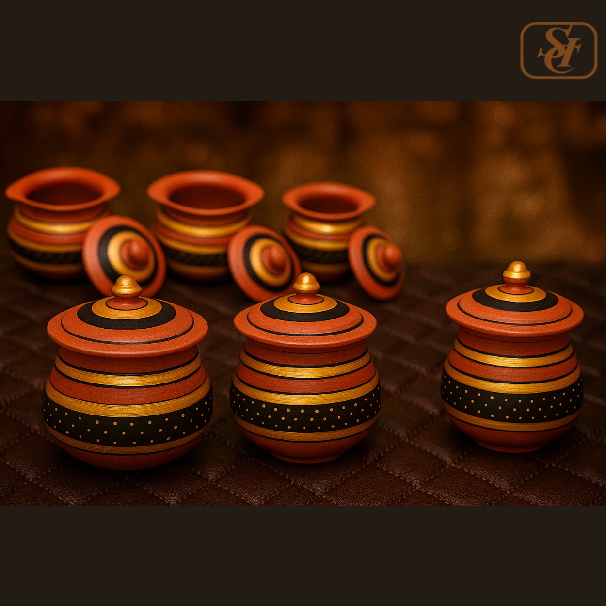 LINE HANDI SET WITH GOLDEN PAINTING