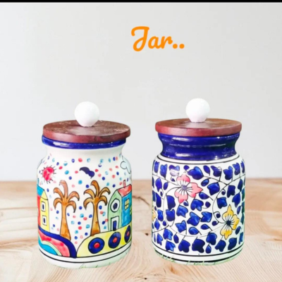 2Pcs Folk Design Jars