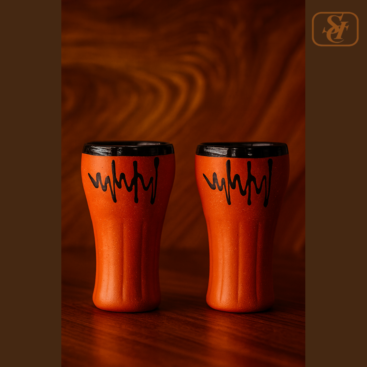 COCA - COLA GLASS GLAZED