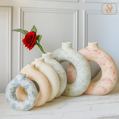 Multi Color Shades 6 Pcs Flower Pots