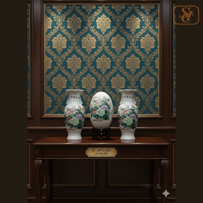 3 Pcs Vase Showpiece