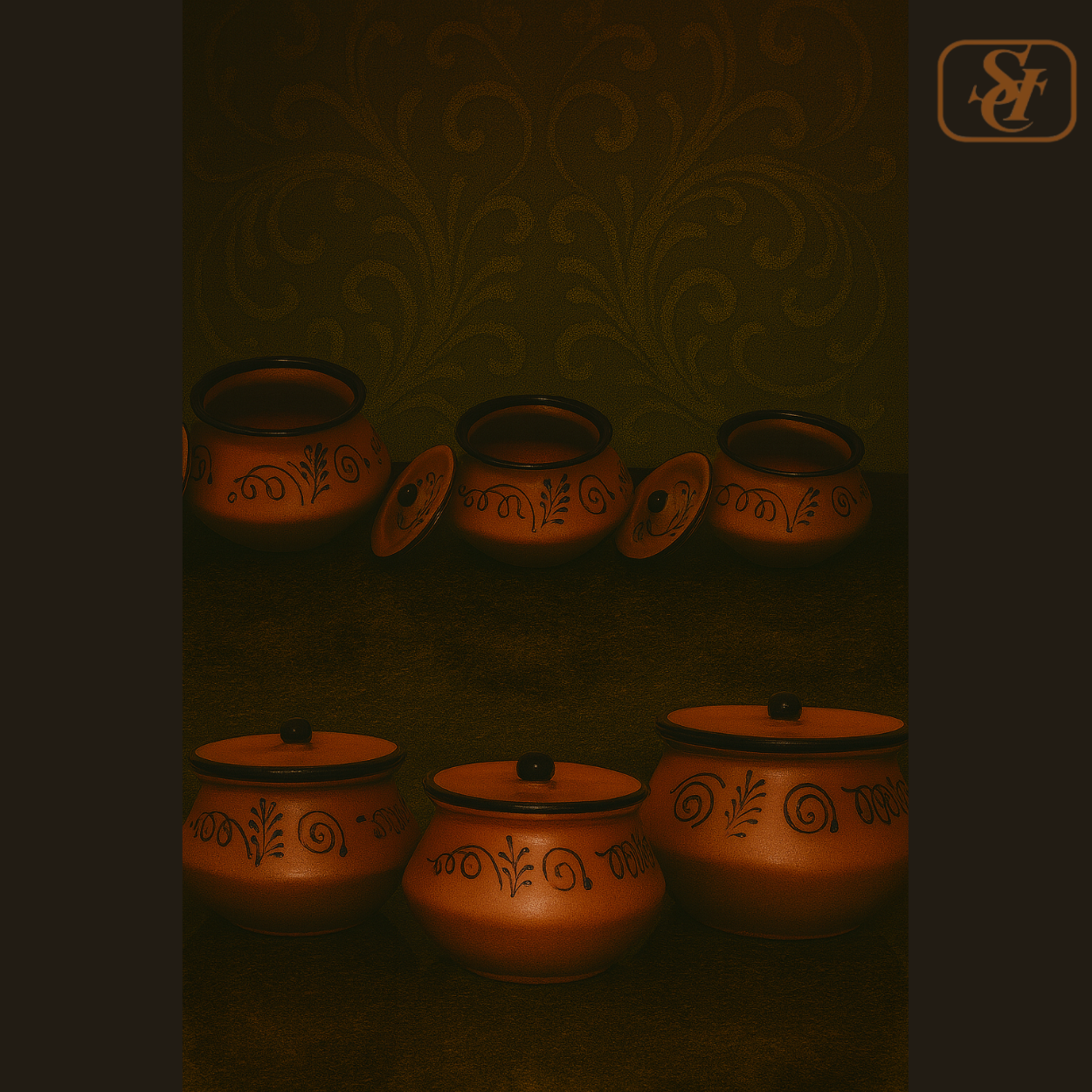 ROUND HANDI SET GLAZED