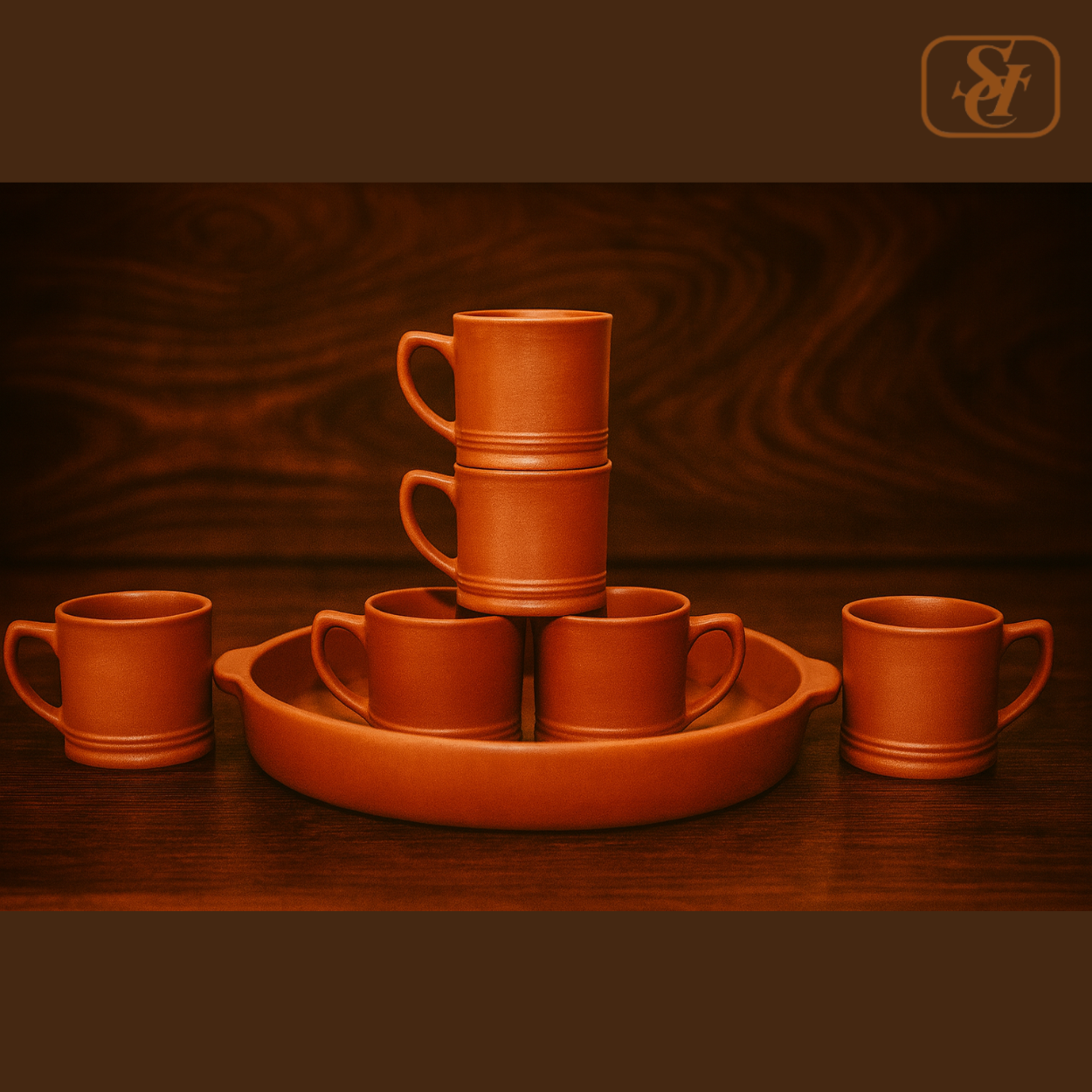 HATHI MUG TRAY SET