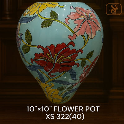 Multi color Printed Flower Pot