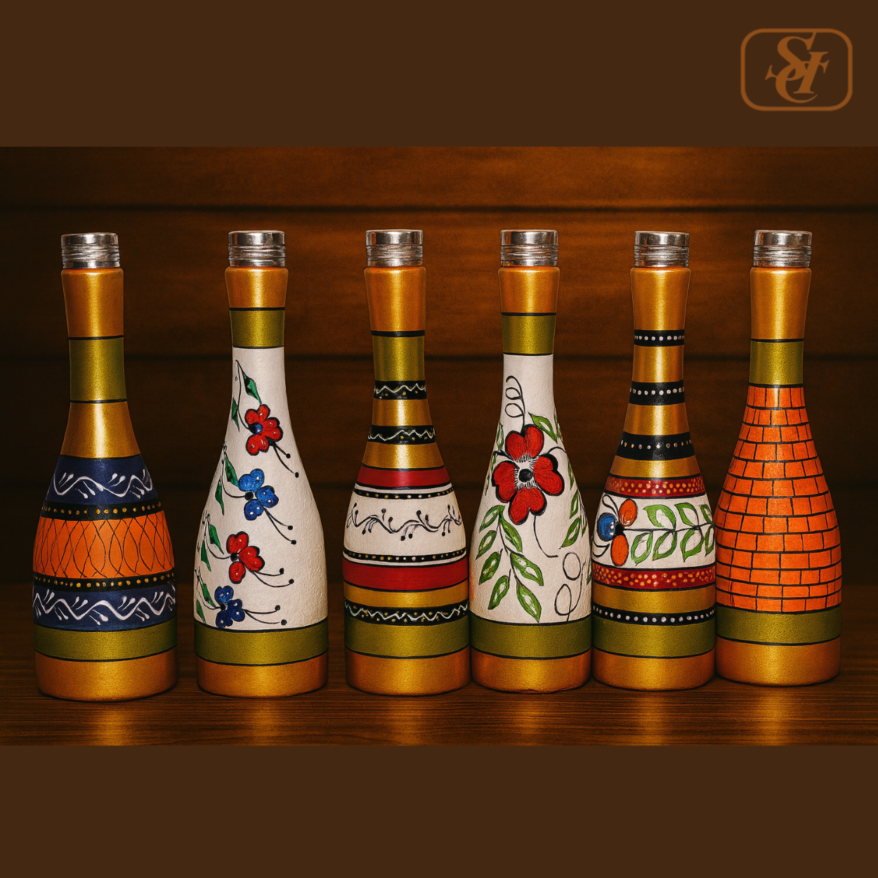 SARAGANI BOTTLE WITH PAINTING