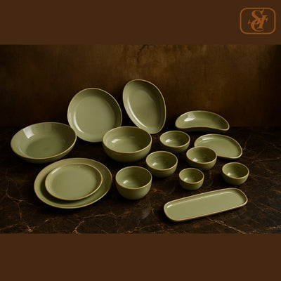 Green Color Table Ware